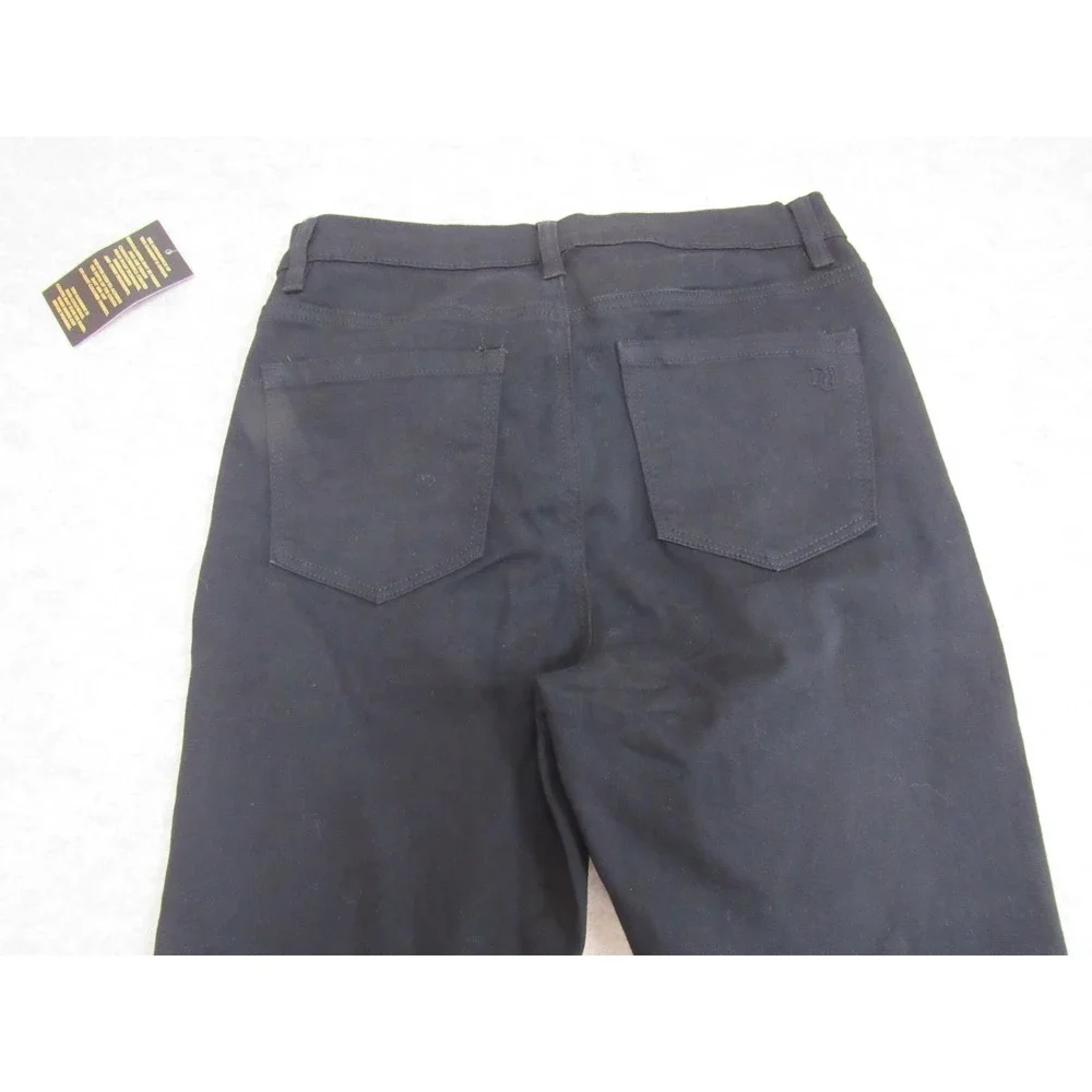 DG2 Diane Gilman Virtual Stretch‎ Straight Leg Jeans Black Womens Size 6 NWT